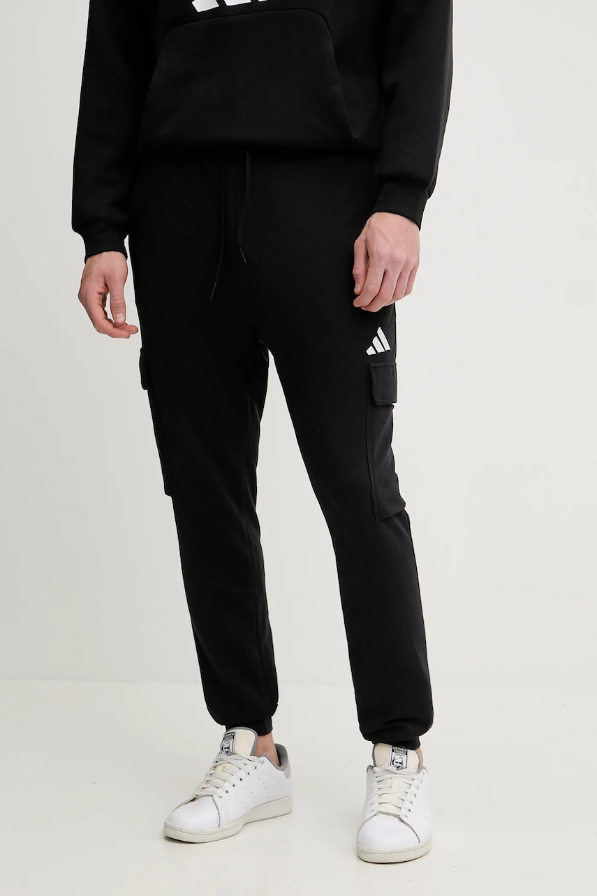 adidas pantaloni de trening Feelcozy culoarea negru, uni, JE3865