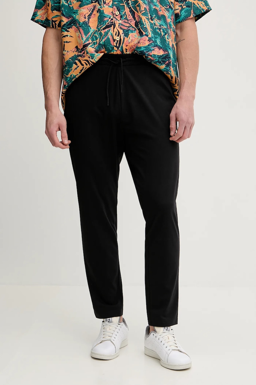 adidas pantaloni de trening Essential culoarea negru, cu imprimeu, JF1105