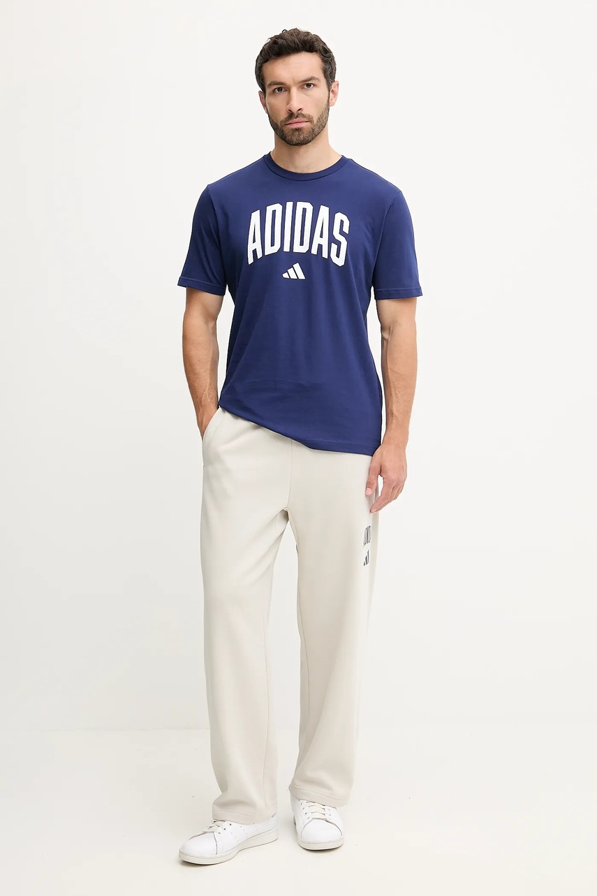 Спортивные штаны adidas Collegiate цвет бежевый с принтом JM9177