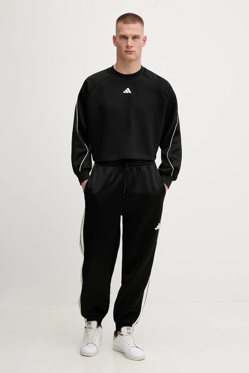 Спортивные штаны adidas Stadium цвет чёрный с аппликацией JN1822 Спортивные штаны adidas Stadium цвет чёрный с аппликацией JN1822