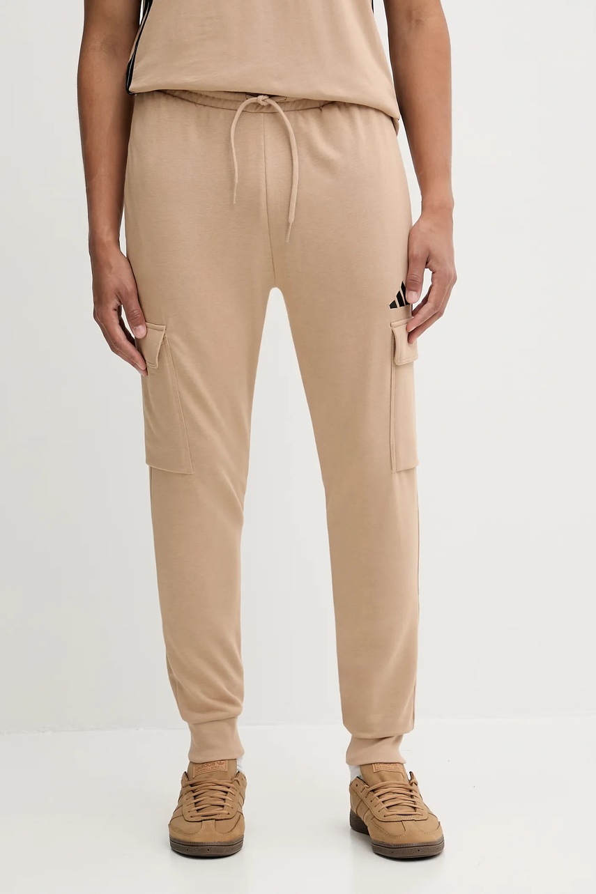 adidas pantaloni de trening Feelcozy culoarea bej, uni, JX3332