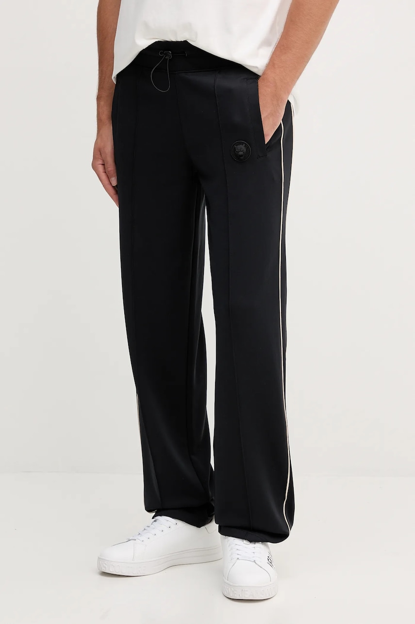 PLEIN SPORT pantaloni de trening culoarea negru, uni, FAEC MJT2680 STE003N