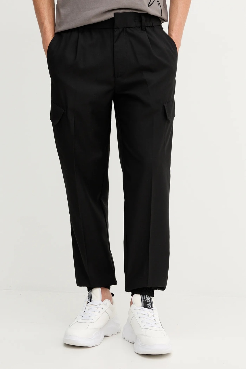 Levně Kalhoty Armani Exchange pánské, černá barva, XM001208 AF12041