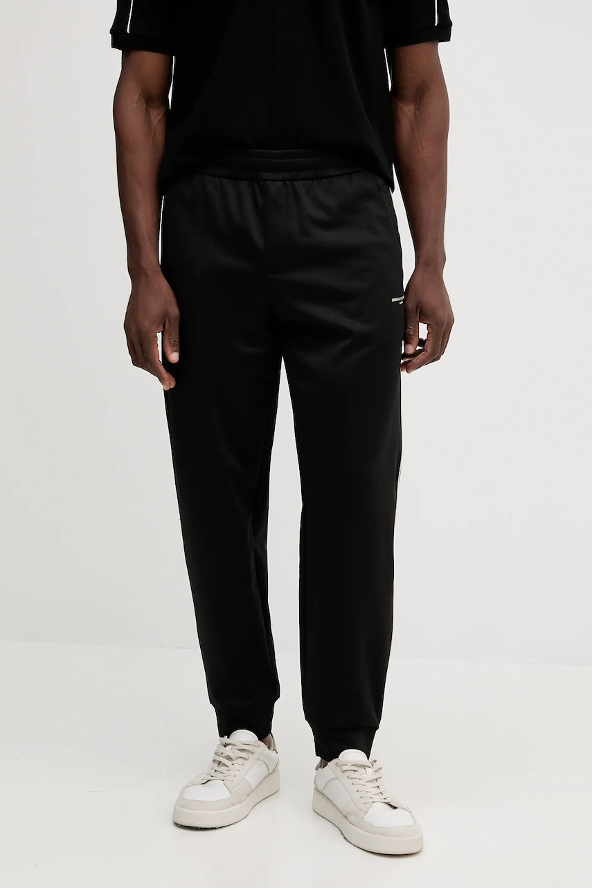 Armani Exchange pantaloni de trening culoarea negru, uni, XM001358 AF16278