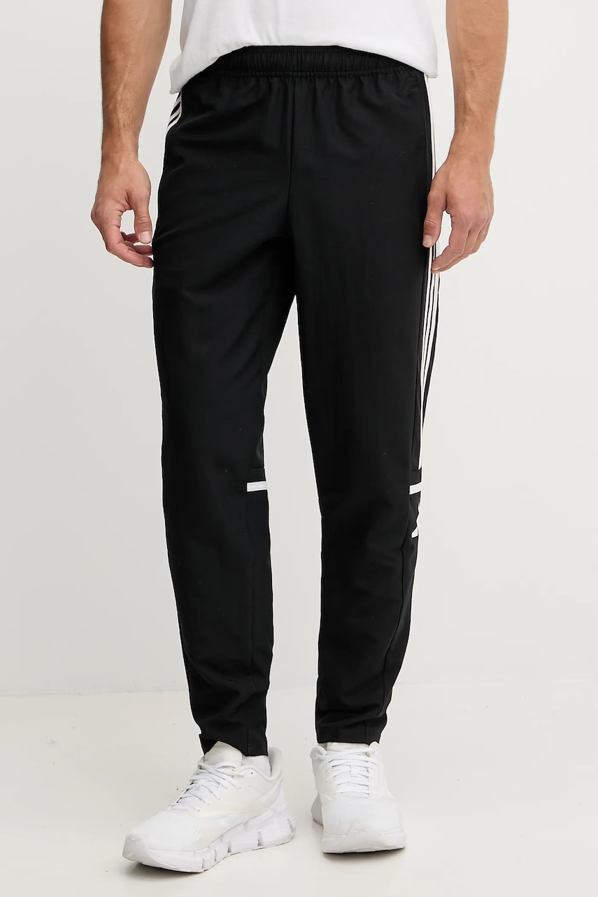 adidas Performance pantaloni de trening SQUADRA culoarea negru, cu imprimeu, JD9273