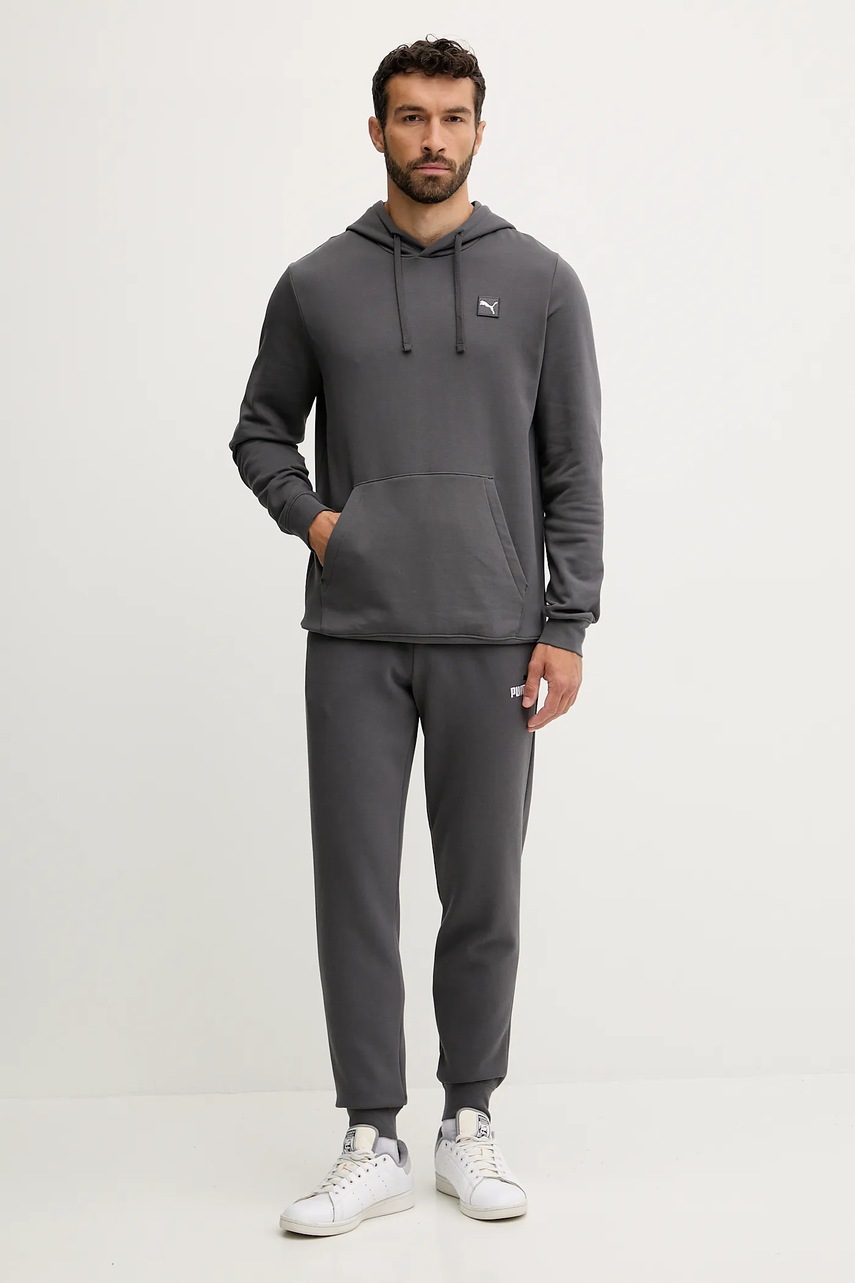 Спортивные штаны Puma цвет серый с аппликацией 684713