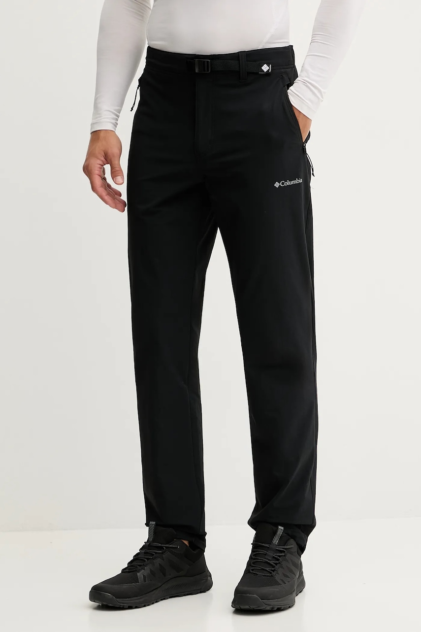 Columbia pantaloni de exterior Essential Hike culoarea negru, drept, 2136921