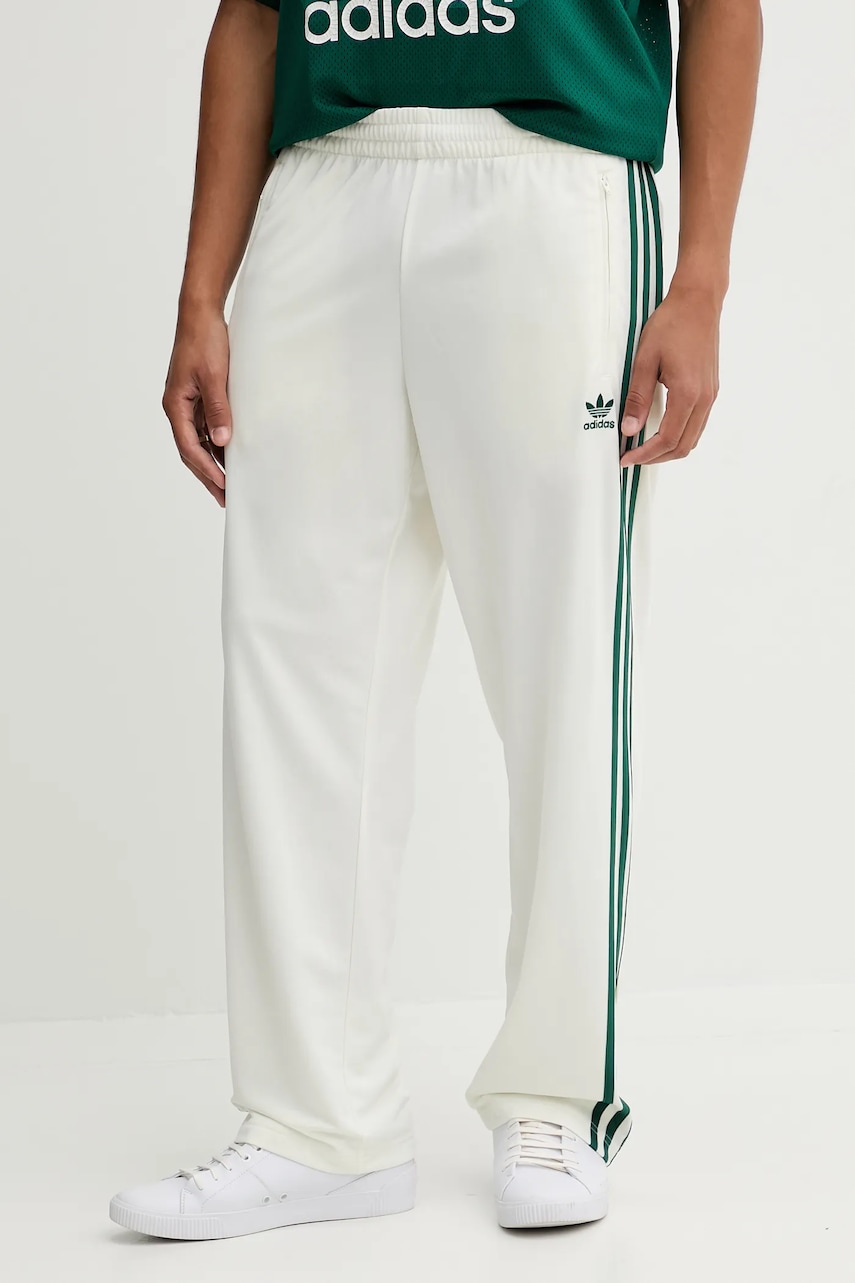 adidas Originals pantaloni de trening Firebird Tp culoarea bej, cu imprimeu, KA0480