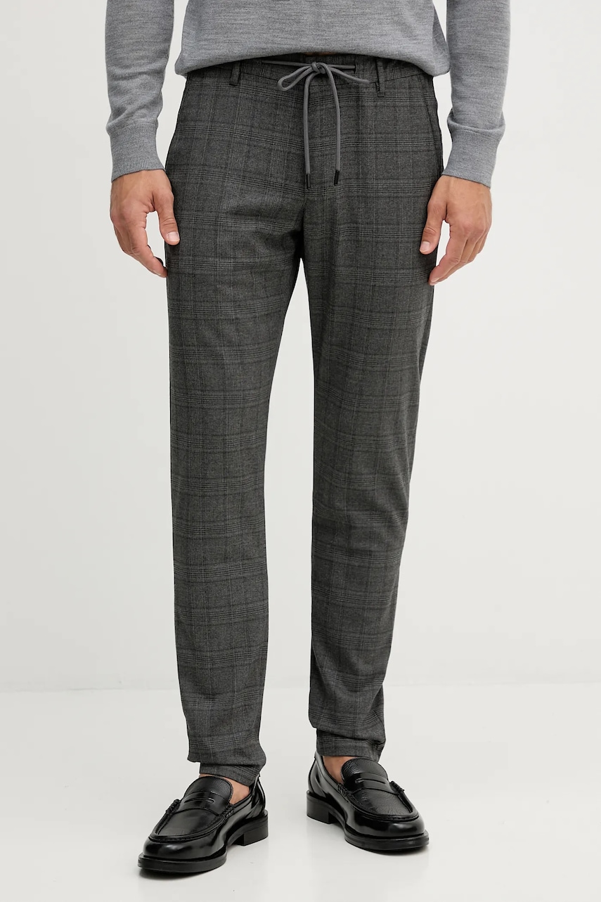 Joop! pantaloni culoarea gri, mulată, 30047667