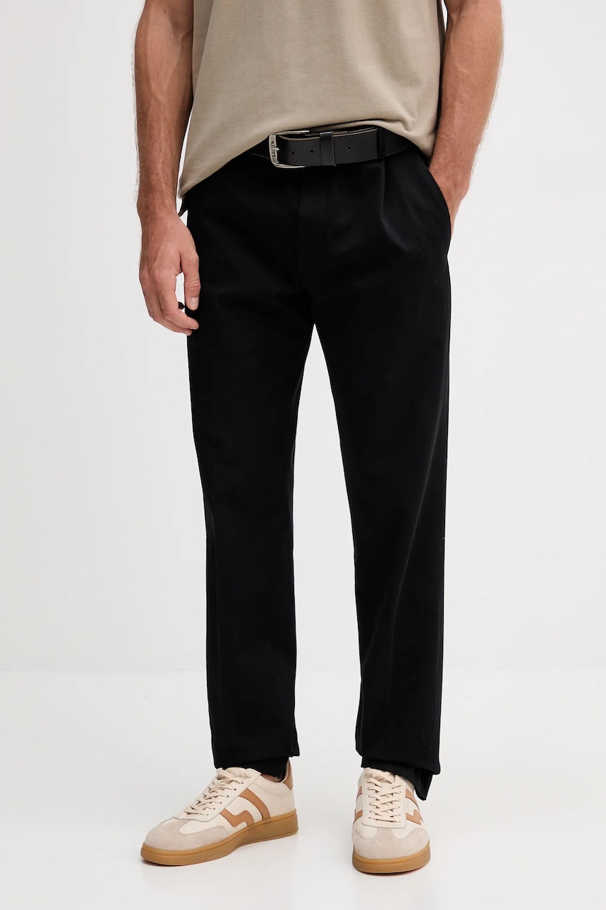 Joop! pantaloni culoarea negru, drept, 30041693
