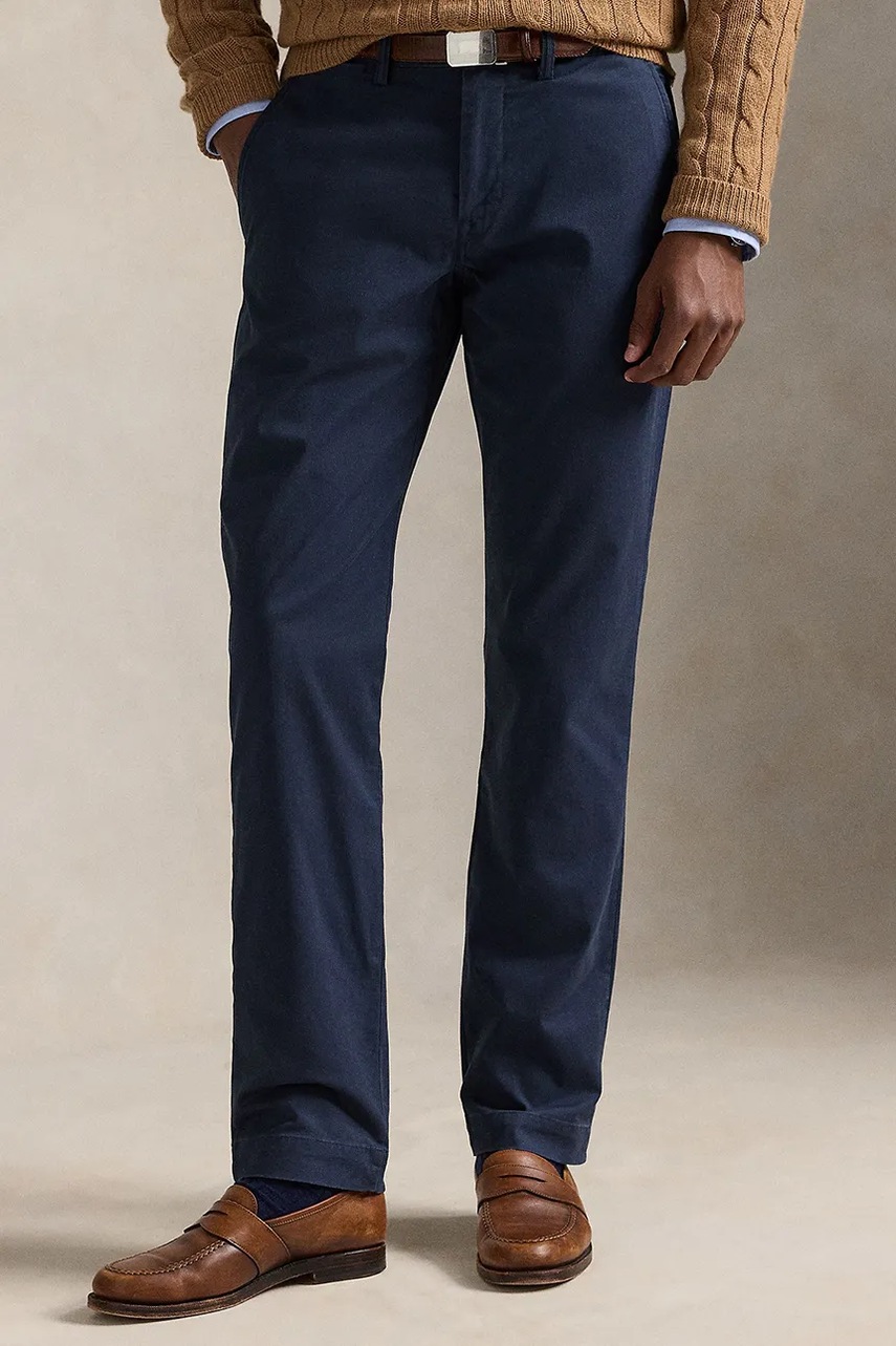 Брюки Polo Ralph Lauren цвет синий прямые 710687424