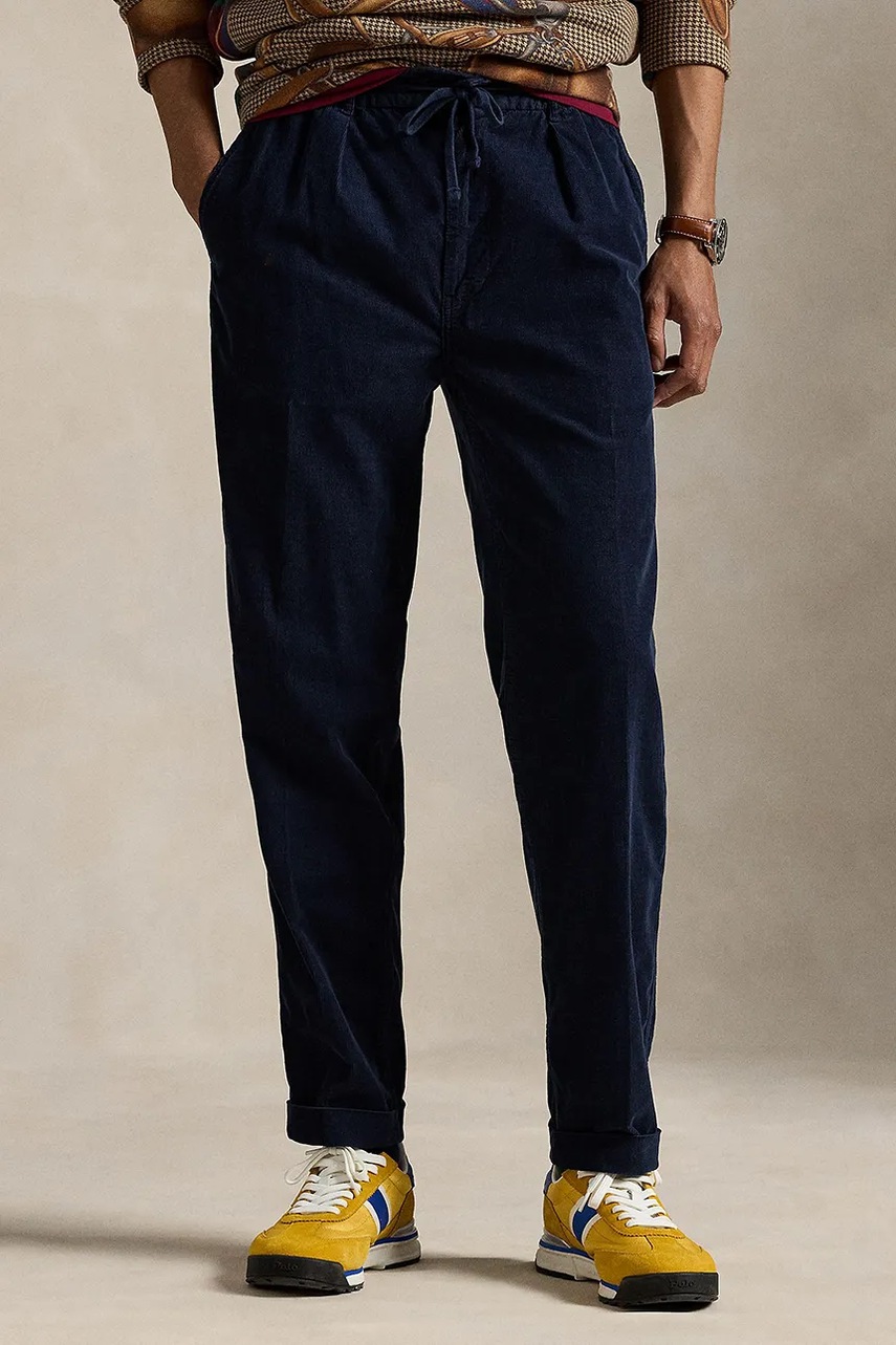 Брюки Polo Ralph Lauren цвет синий облегающие 710929457