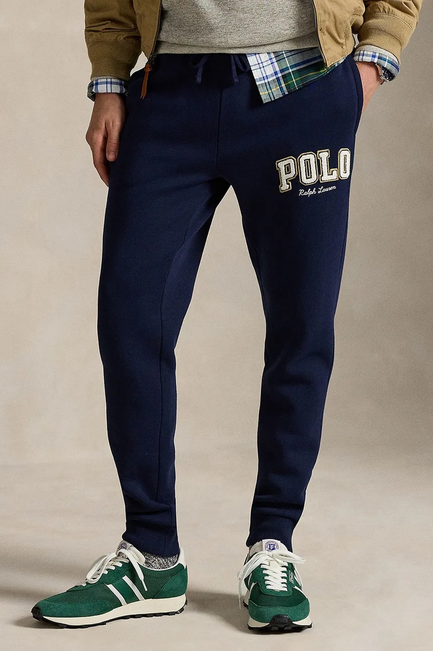 Спортивные штаны Polo Ralph Lauren цвет синий с аппликацией 710981154