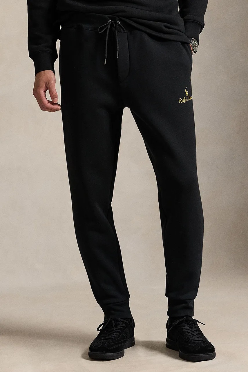 Спортивные штаны Polo Ralph Lauren цвет чёрный однотонные 710982780
