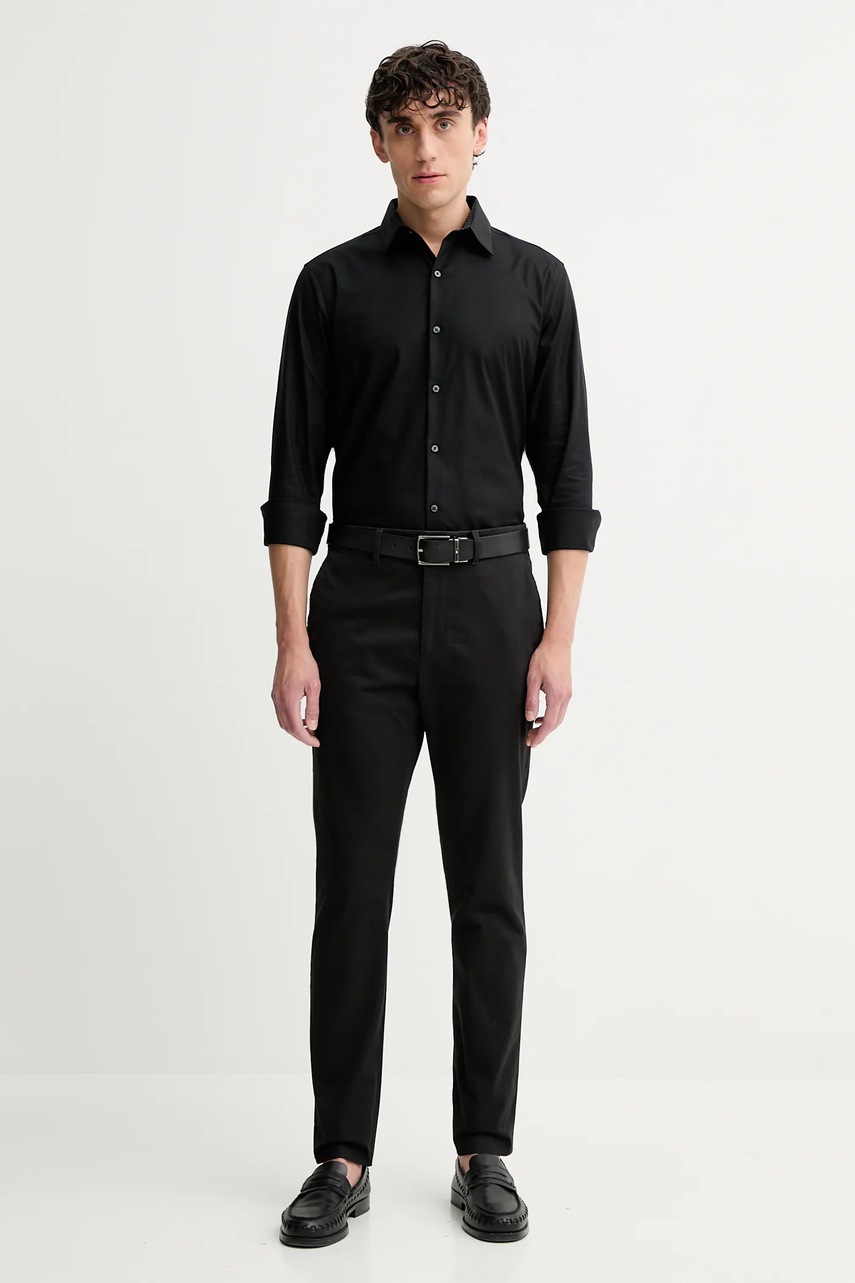 Брюки Calvin Klein цвет чёрный облегающие LV04LD614G