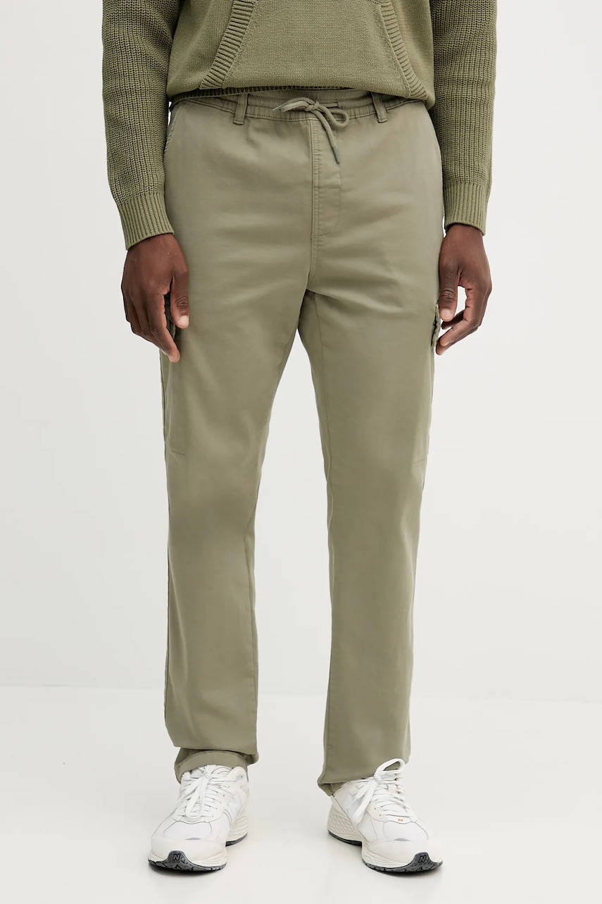 Pepe Jeans pantaloni bărbați, culoarea verde, cu croială cargo PM211725