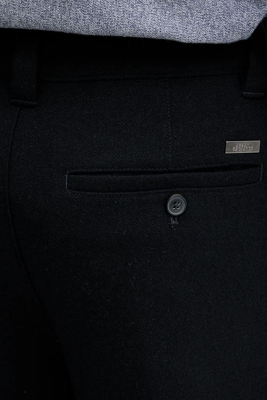 Kalhoty s příměsí vlny Armani Exchange (obrázek 4)