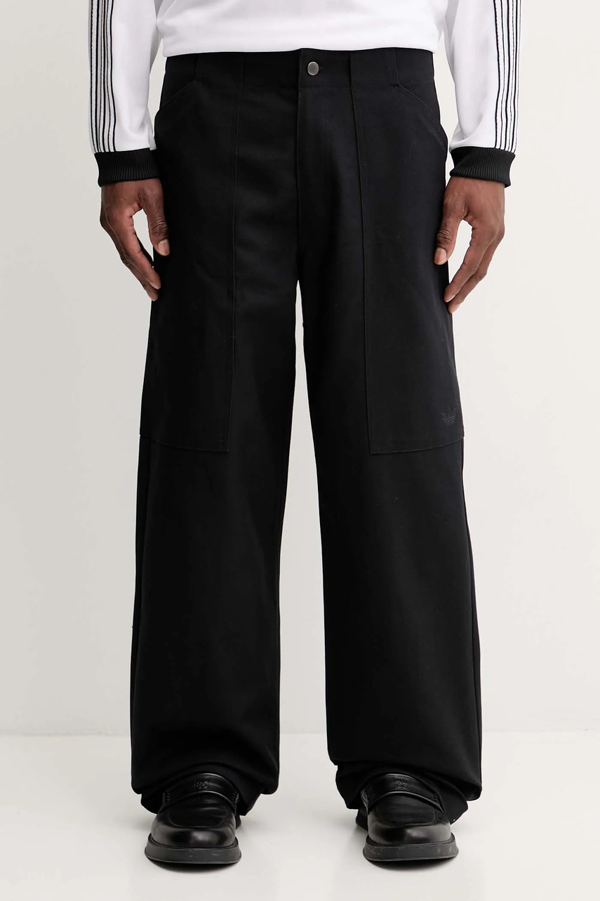 Levně Kalhoty adidas Originals pánské, černá barva, JY2770