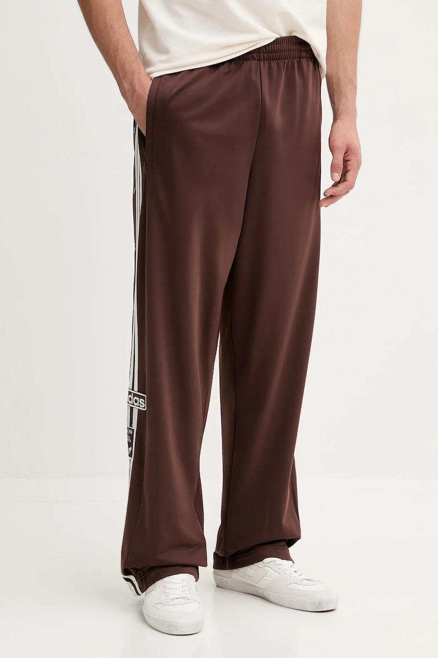 adidas Originals pantaloni de trening Adibreak culoarea maro, cu imprimeu, KD6658