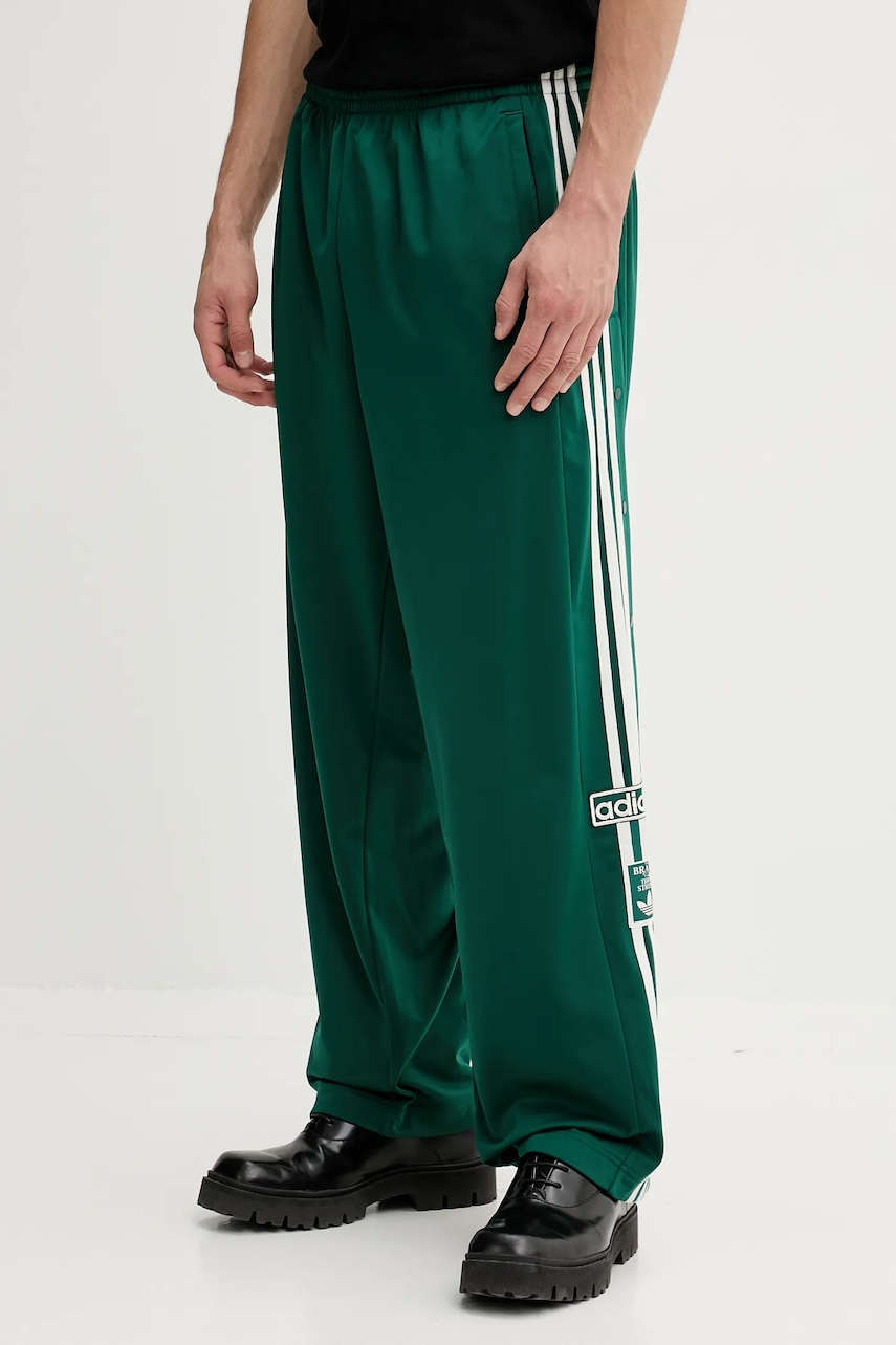 adidas Originals pantaloni de trening Adibreak culoarea verde, cu imprimeu, KD6659