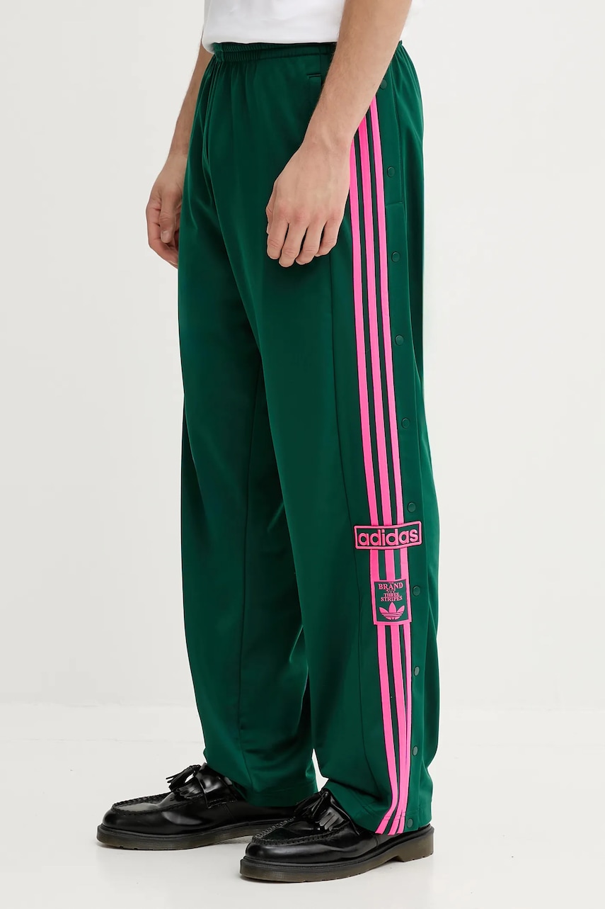 adidas Originals pantaloni de trening Adibreak culoarea verde, cu imprimeu, KD6662