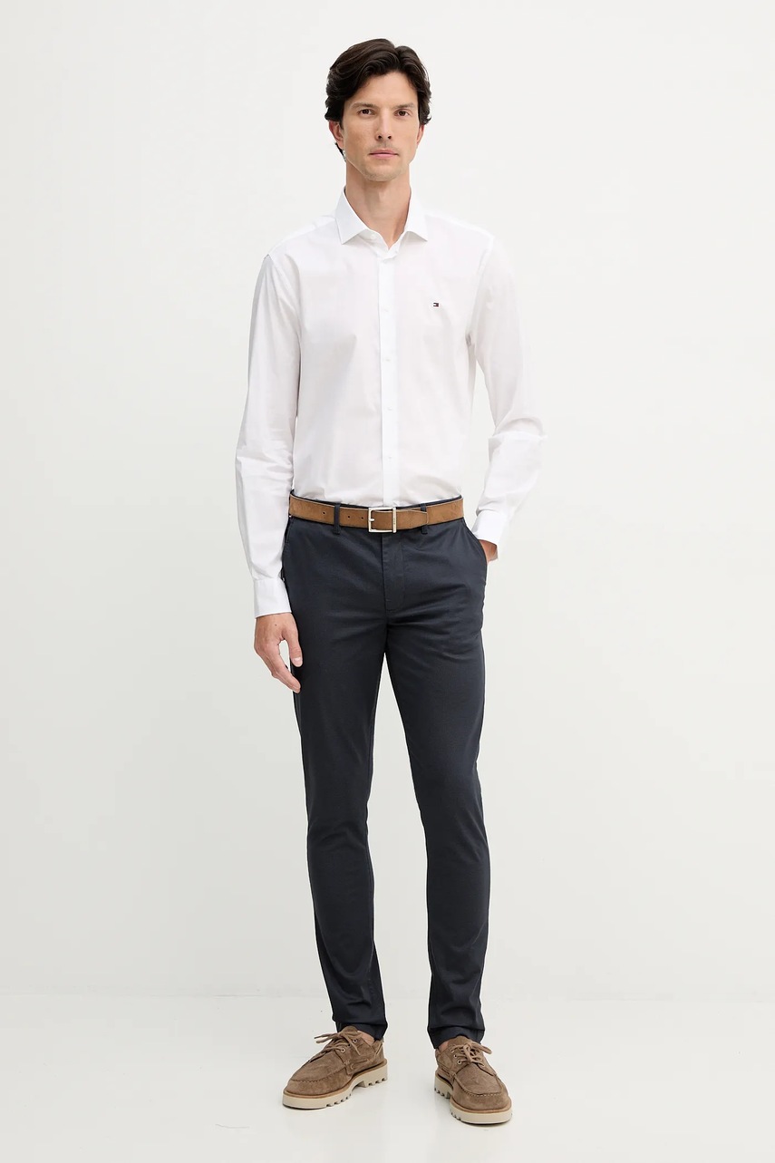 Брюки Tommy Hilfiger цвет синий прямые MW0MW39701