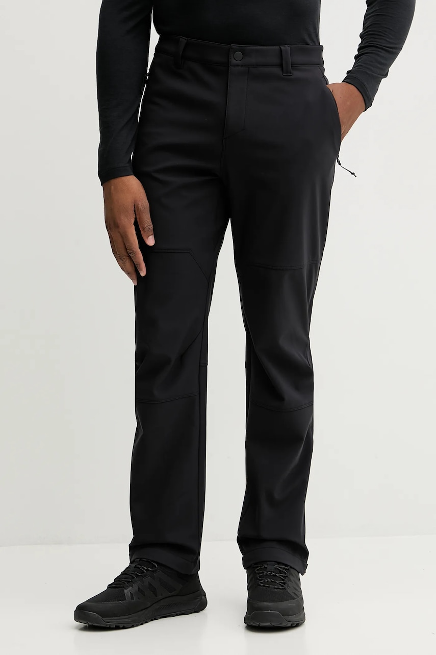 Jack Wolfskin pantaloni de exterior TREK TERRAIN culoarea negru, A65300