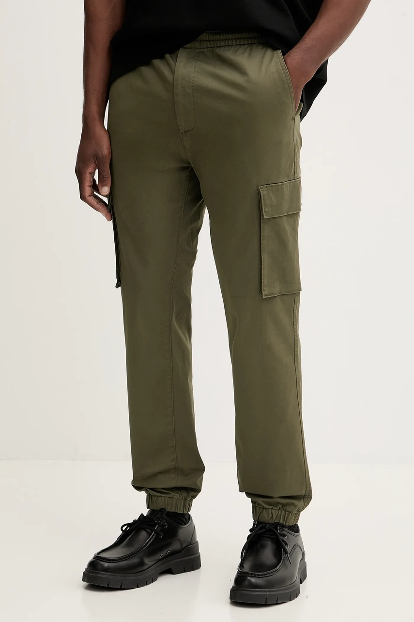 Levně Kalhoty Calvin Klein Jeans pánské, černá barva, LV04RD608G