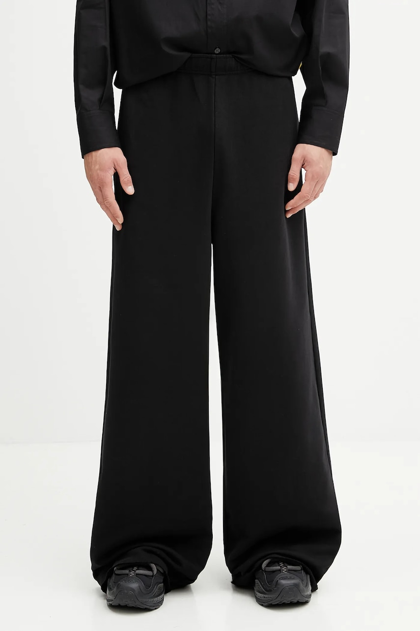 MM6 Maison Margiela pantaloni de trening din bumbac x MM6 Wardro culoarea negru, neted, SH0KA0057.M25025.900