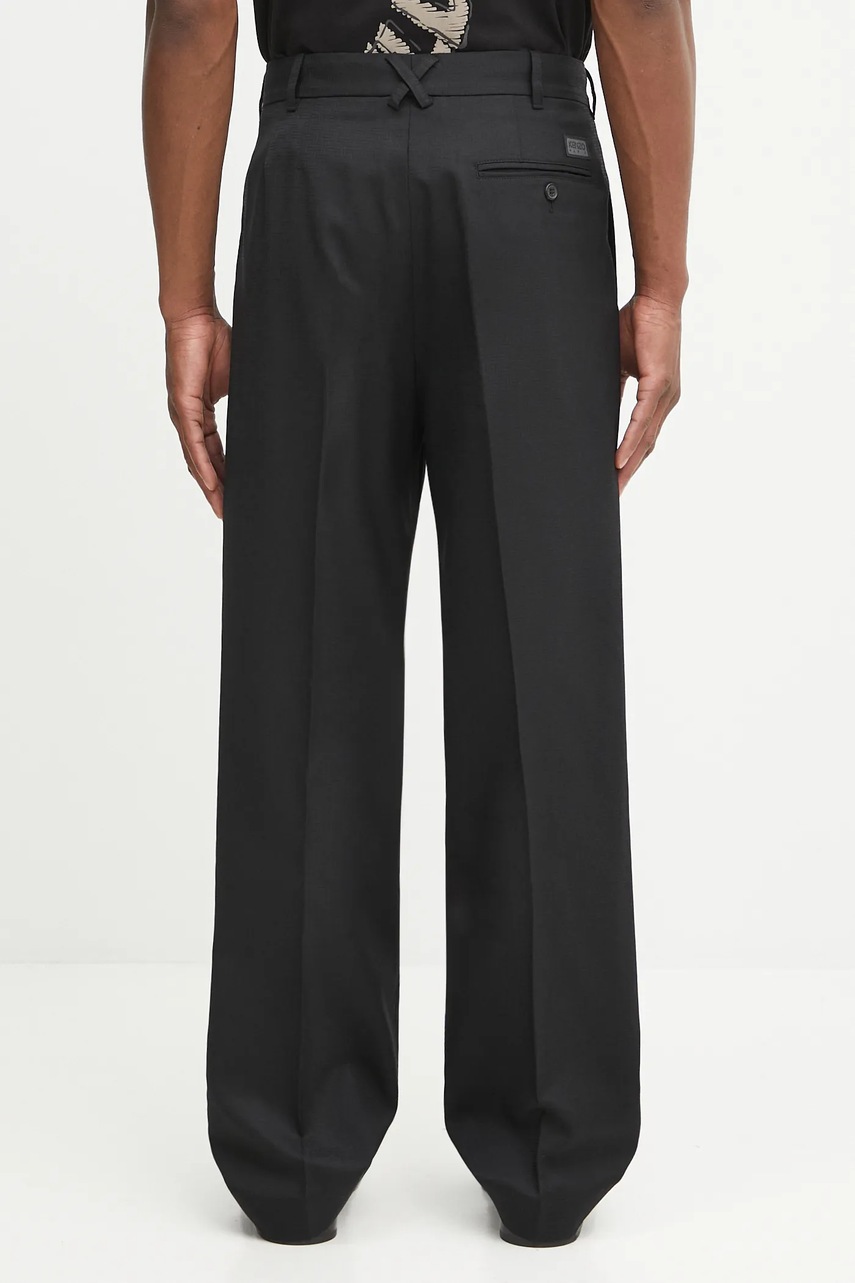Kenzo spodnie wełniane Weave Pleated Tailored (zdjęcie 3)
