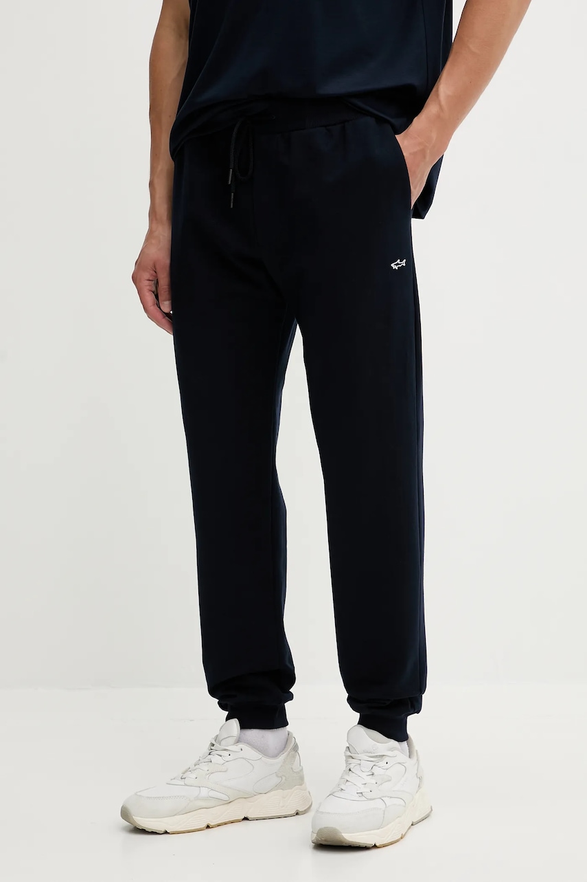 Paul&Shark pantaloni de trening culoarea albastru marin, neted, 99311011