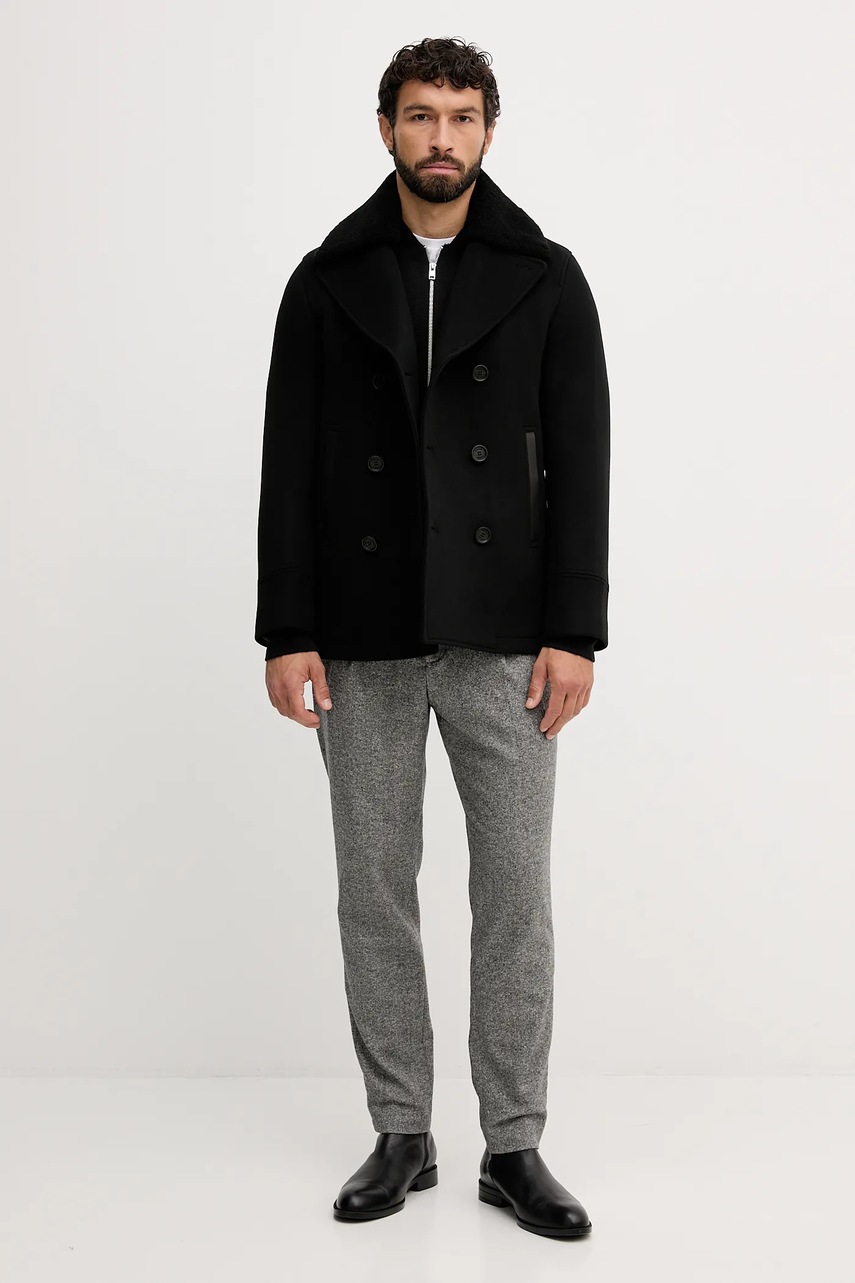 Брюки с добавлением шерсти Tommy Hilfiger цвет серый прямые MW0MW41340