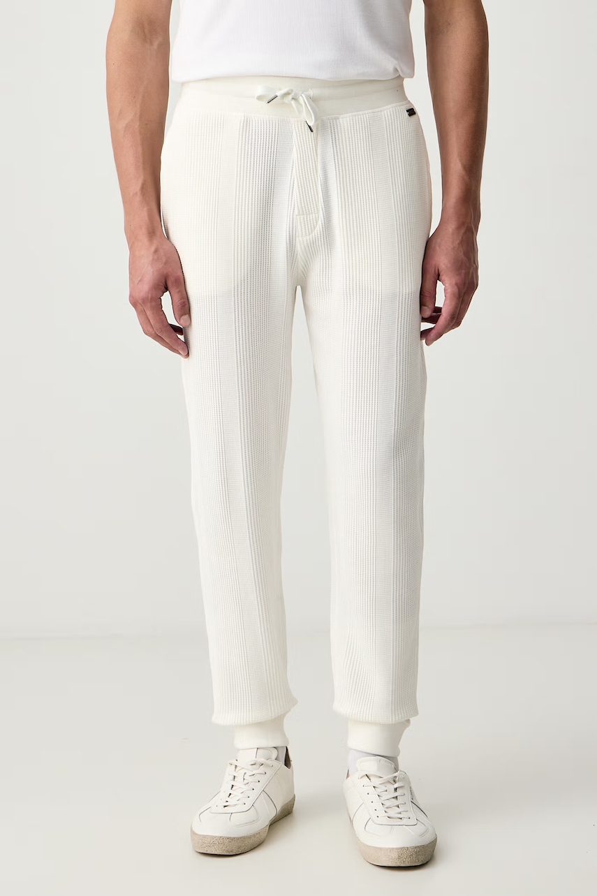 BOSS  nohavice loungewear pánske s bavlnou Structure Pants
