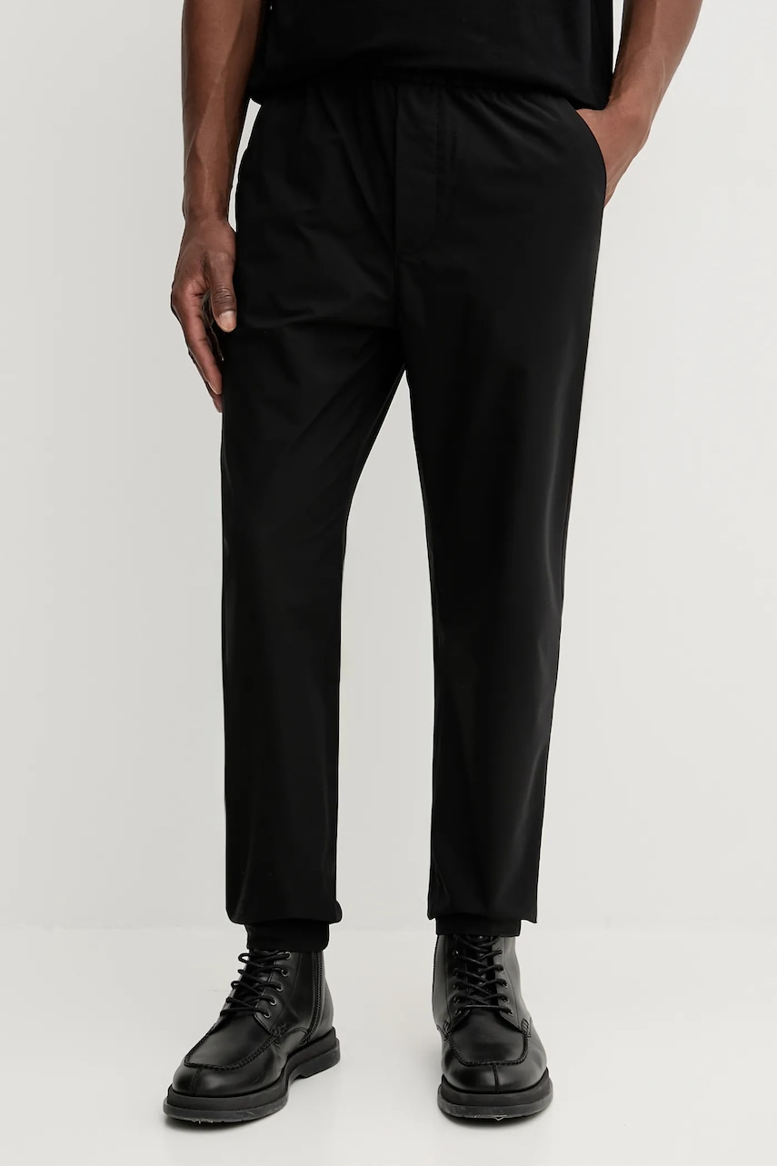 Levně Kalhoty Calvin Klein pánské, černá barva, LV04LB614G