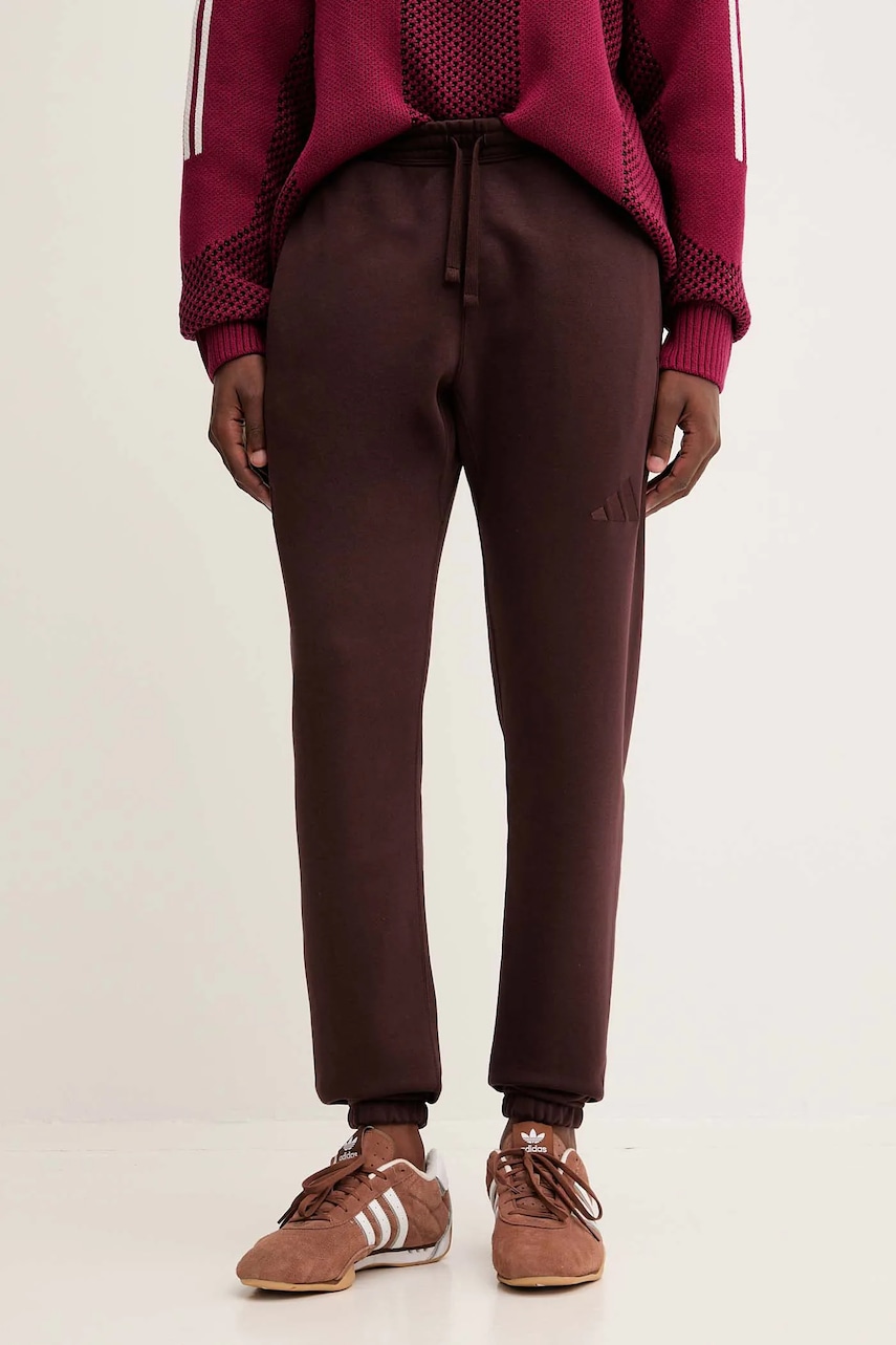 adidas pantaloni de trening All Szn culoarea maro, uni, JX5098