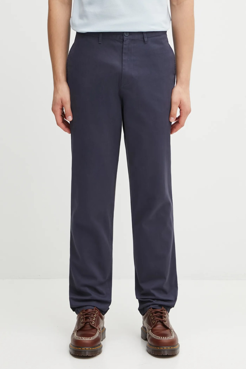 Bavlněné kalhoty Fred Perry pánské, tmavomodrá barva, T9130