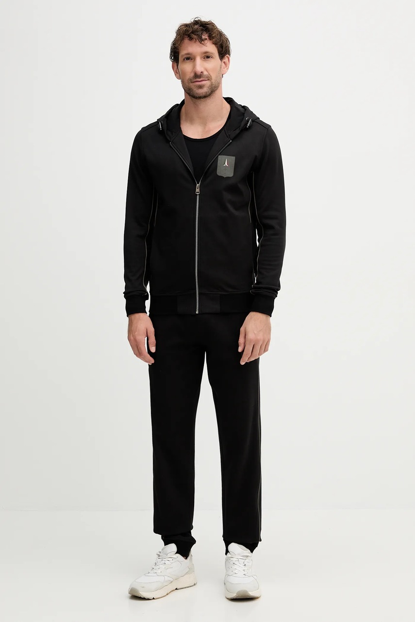 Спортивные штаны Aeronautica Militare цвет чёрный с аппликацией PF1004UF00667