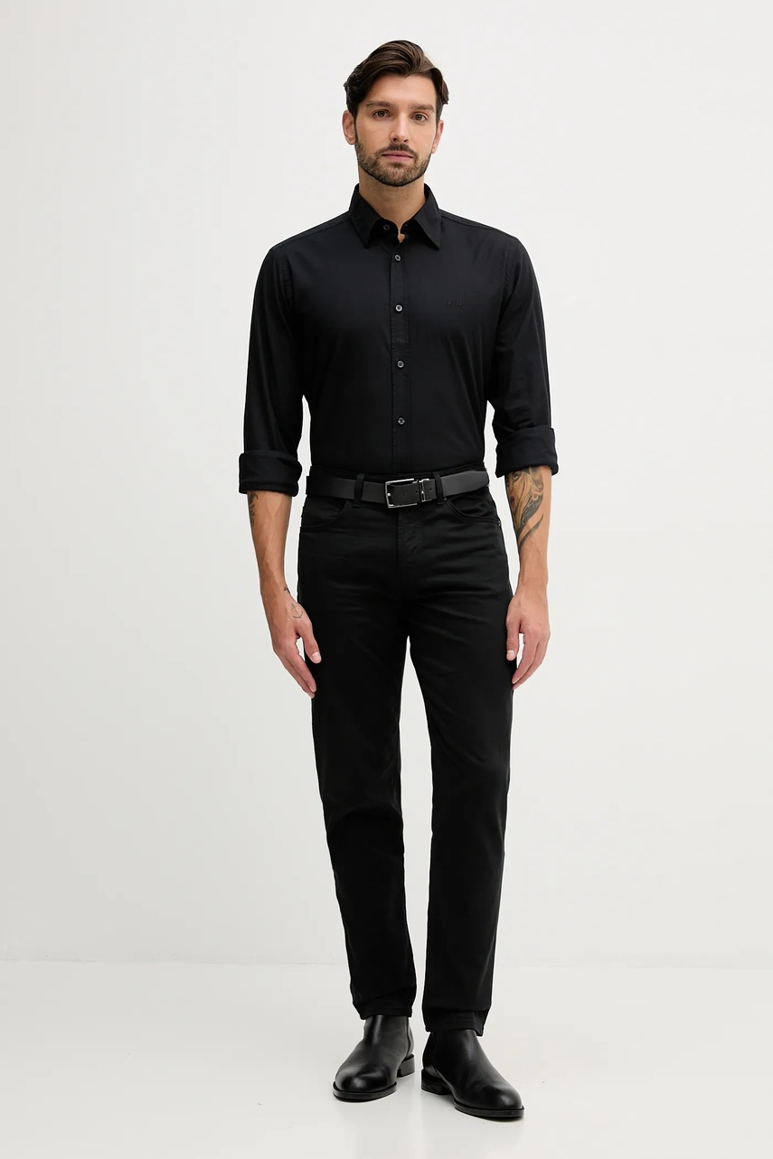 Брюки BOSS Orange цвет чёрный фасон chinos 50549379