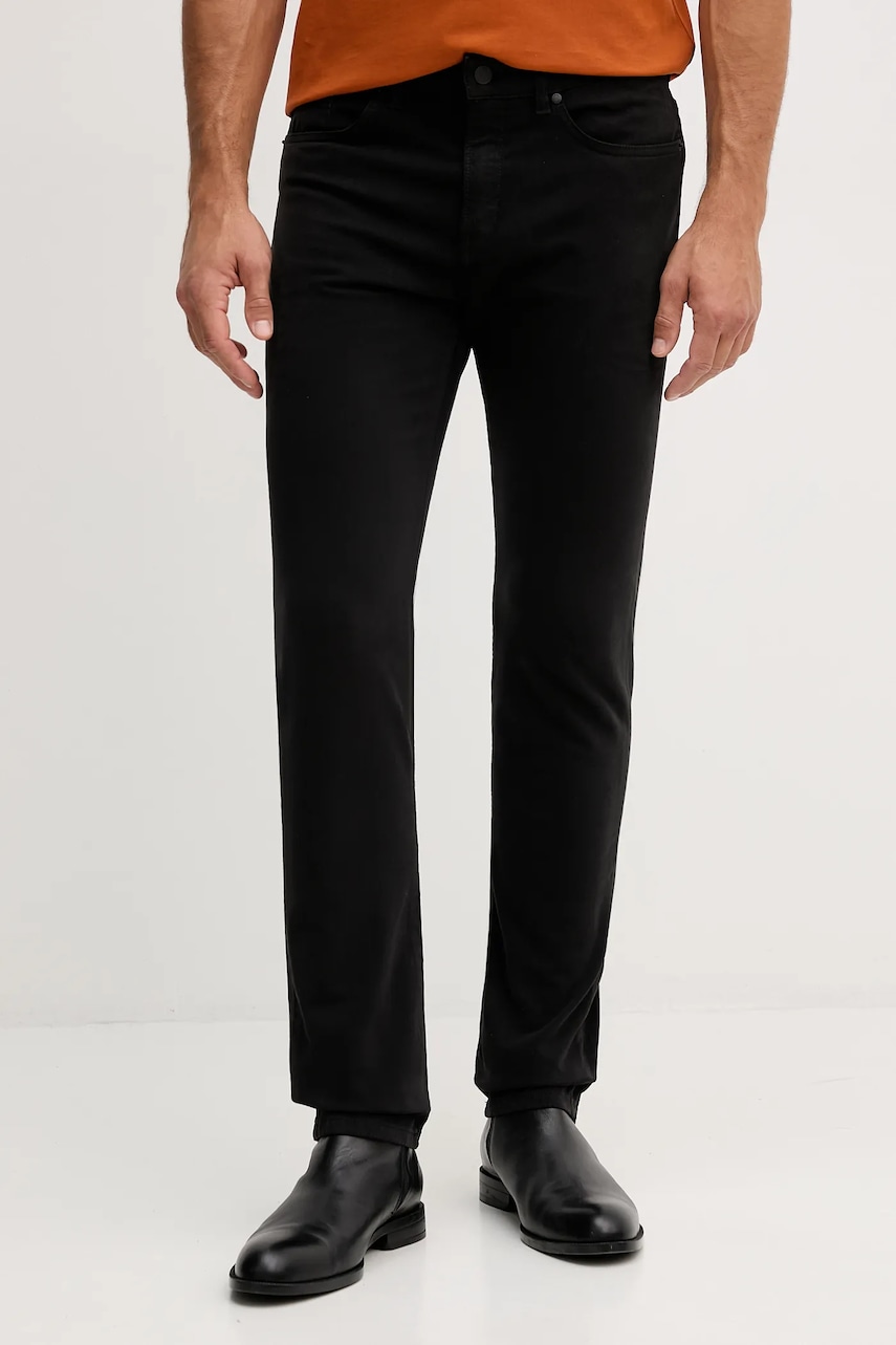 BOSS pantaloni culoarea negru, mulată, 50543883