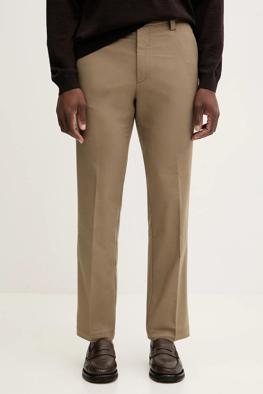 BOSS pantaloni culoarea maro, drept, 50551426