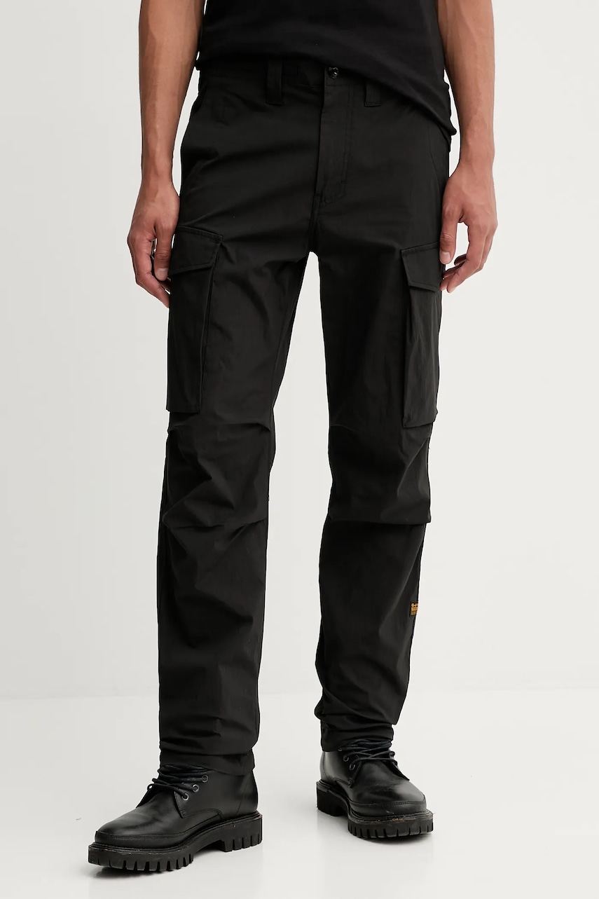 G-Star pantaloni bărbați, culoarea negru, drepți D24309.E070