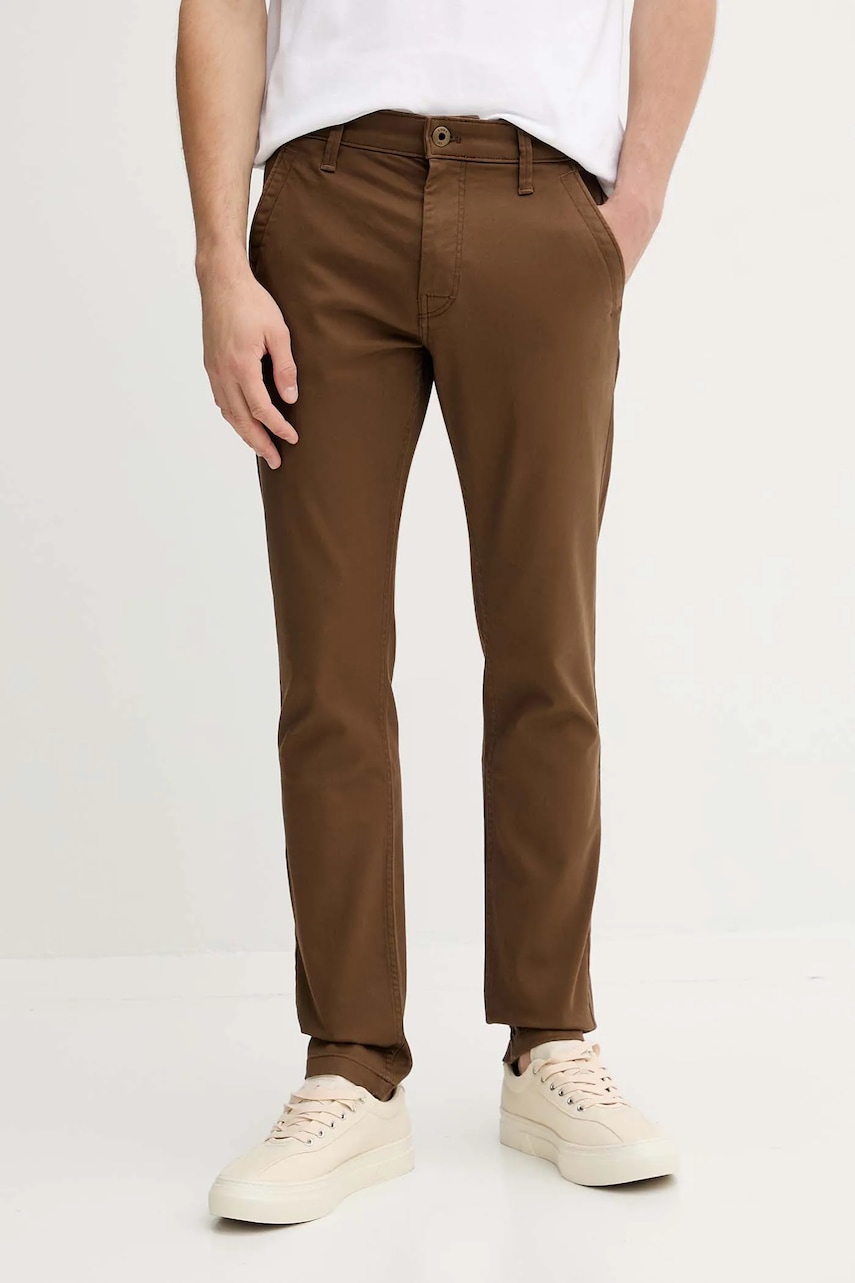 G-Star pantaloni culoarea maro, drept, D25179-C105