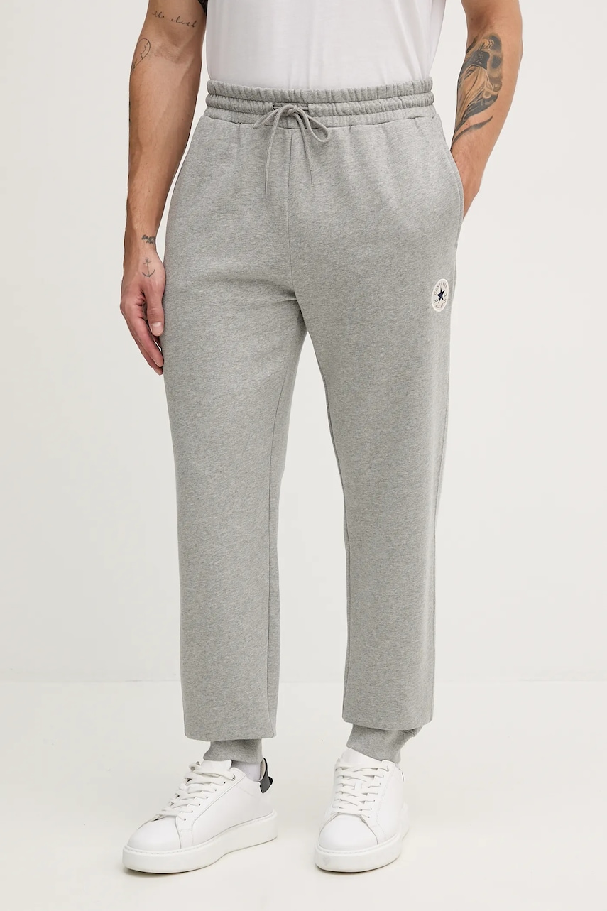 Converse pantaloni de trening culoarea gri, melanj, CVM5B978