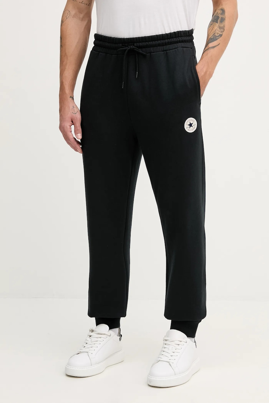 Converse pantaloni de trening culoarea negru, melanj, CVM5B978
