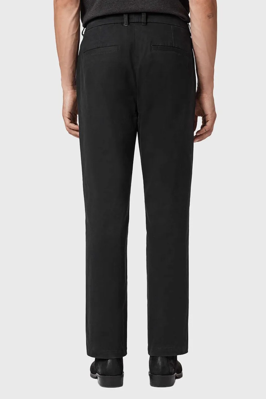 Βαμβακερό παντελόνι AllSaints BECKLEY ανδρικό, χρώμα: μαύρο, M022TD φωτογραφία