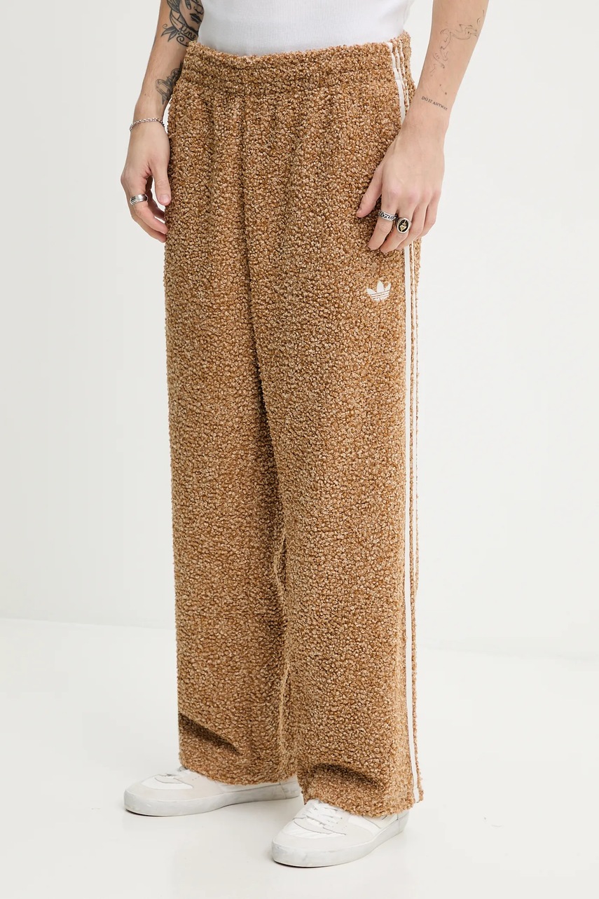 adidas Originals pantaloni Boucle culoarea verde, melanj, KR5156
