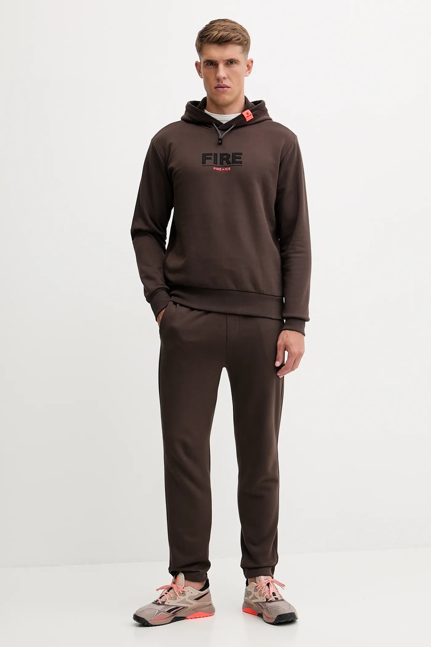 Хлопковые спортивные штаны BOGNER Fire+Ice PEDRO цвет коричневый однотонные 14488517