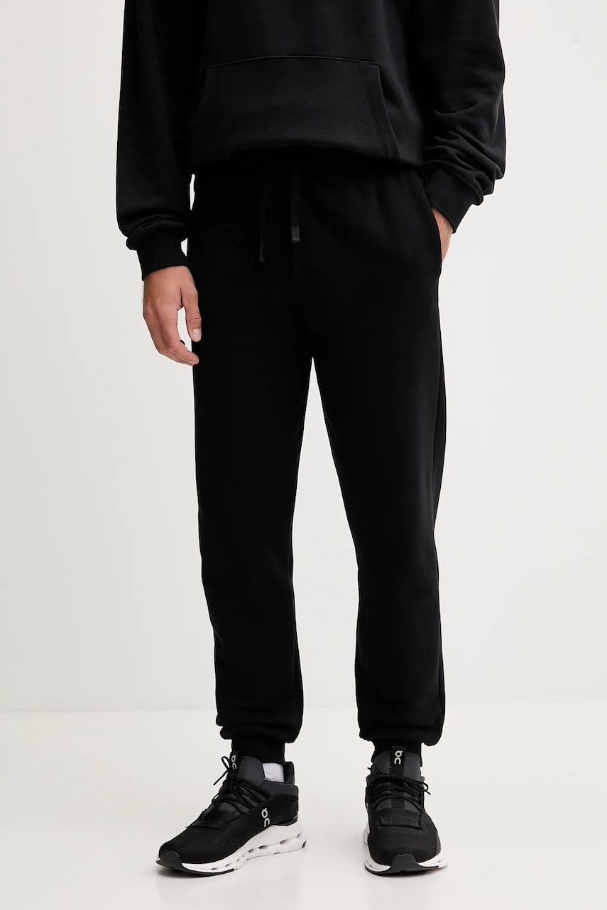 Rossignol pantaloni de trening din bumbac culoarea negru, uni, RLOMP12
