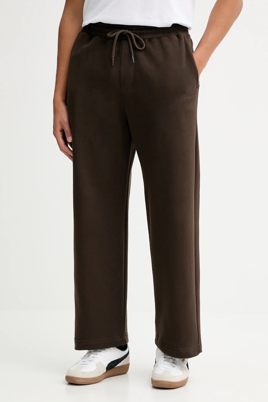 Hollister Co. pantaloni de trening culoarea maro, uni, KI334-5137-478