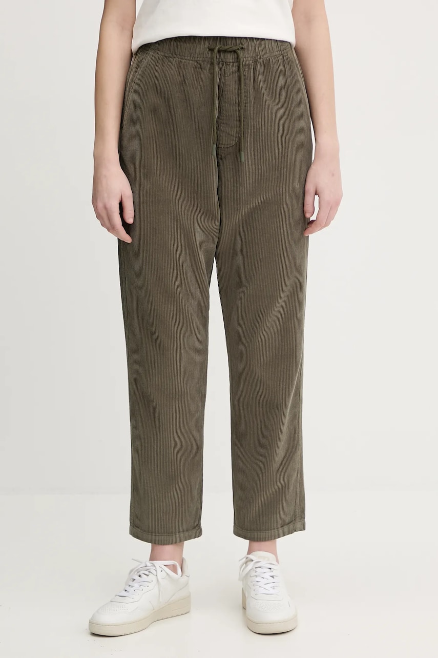 United Colors of Benetton pantaloni de catifea cord culoarea verde, 4H1KUF04Y